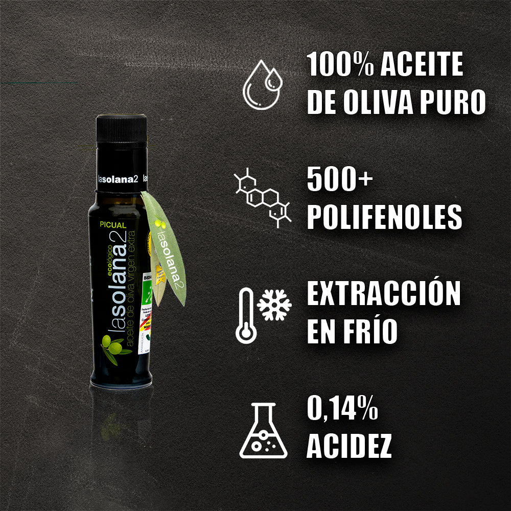 Botella Oleo 100 ml de AOVE Picual Ecológico