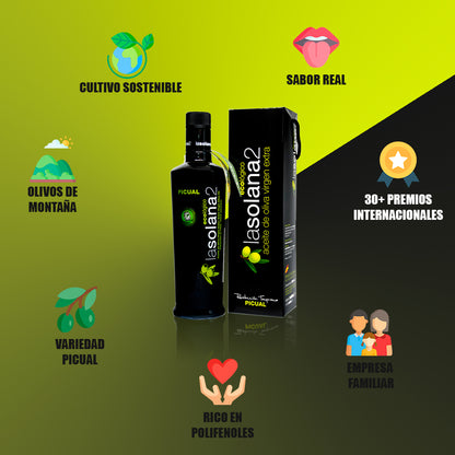 AOVE Picual Ecológico Botella Oleo 500ml con estuche