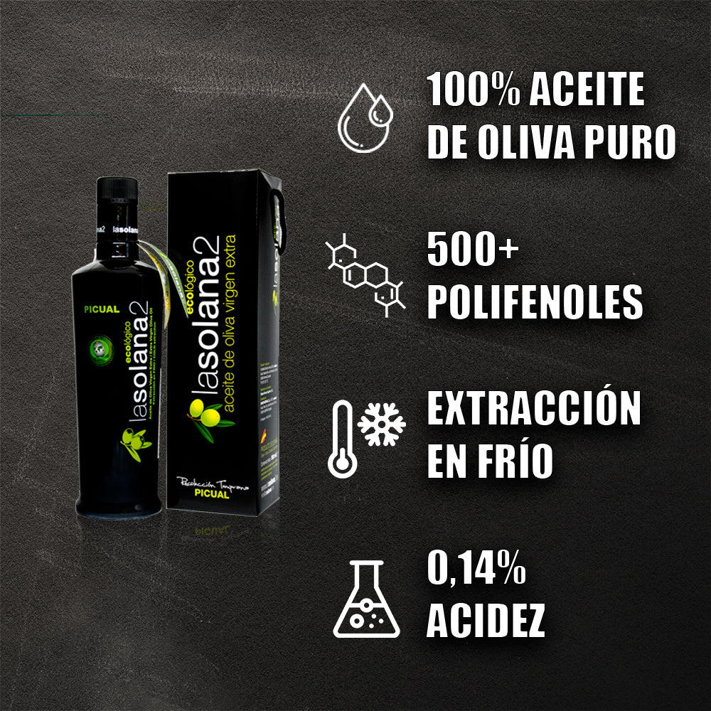 AOVE Picual Ecológico Botella Oleo 500ml con estuche