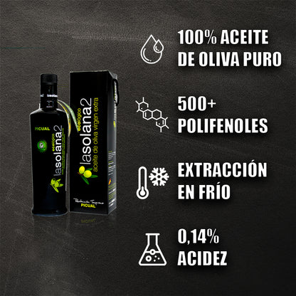 AOVE Picual Ecológico Botella Oleo 500ml con estuche