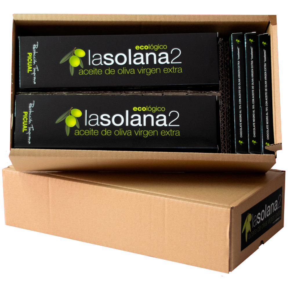 Pack de 2 Botellas 500ml AOVE lasolana2 y 3 ChocAove